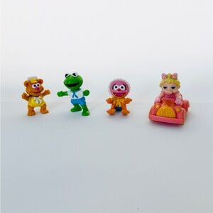 Vintage 1986 McDonald’s Muppet Babies Toy Lot - Kermit, Miss Piggy, Fozzie